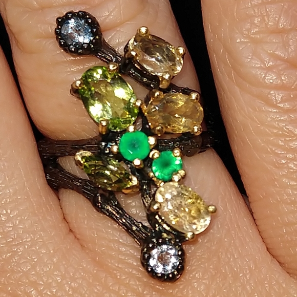 Jewelry - Sterling Multi-stone artistic ring
